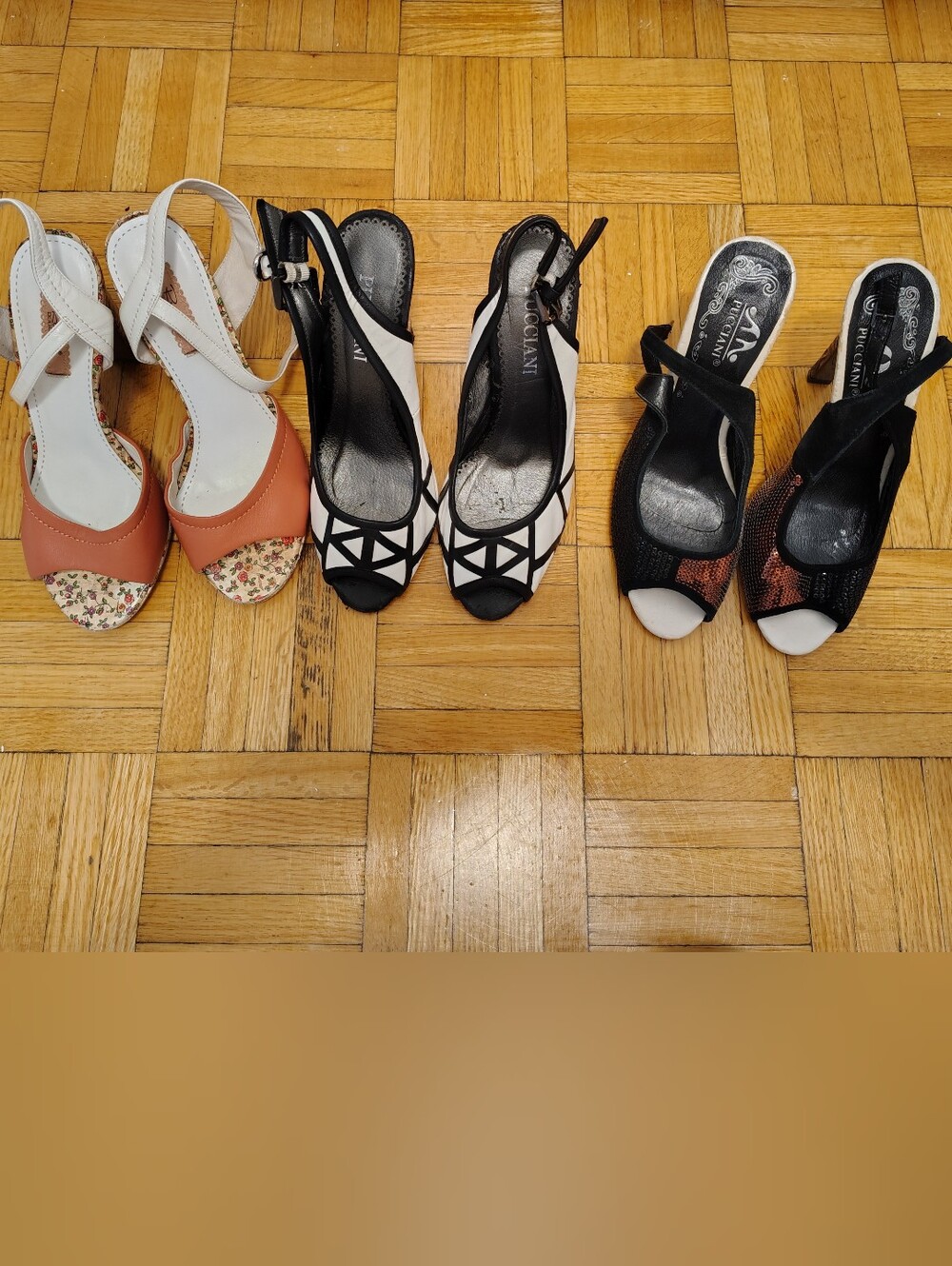 3 Pairs of Women's High-Heeled Shoes